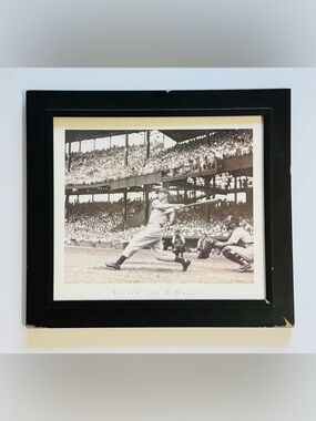 Joltin' Joe DiMaggio Framed Photo Print - Sepia Black & White